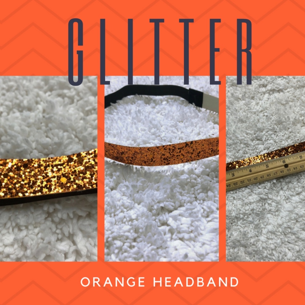 BLING - ORANGE Glitter Headband